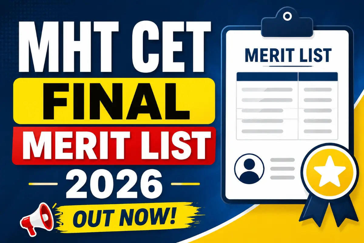 MHT CET Final Merit List 2026