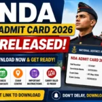 NDA Admit Card 2026 Released