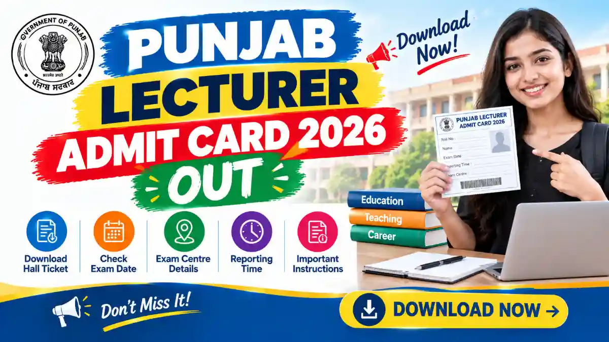 Punjab Lecturer Admit Card 2026