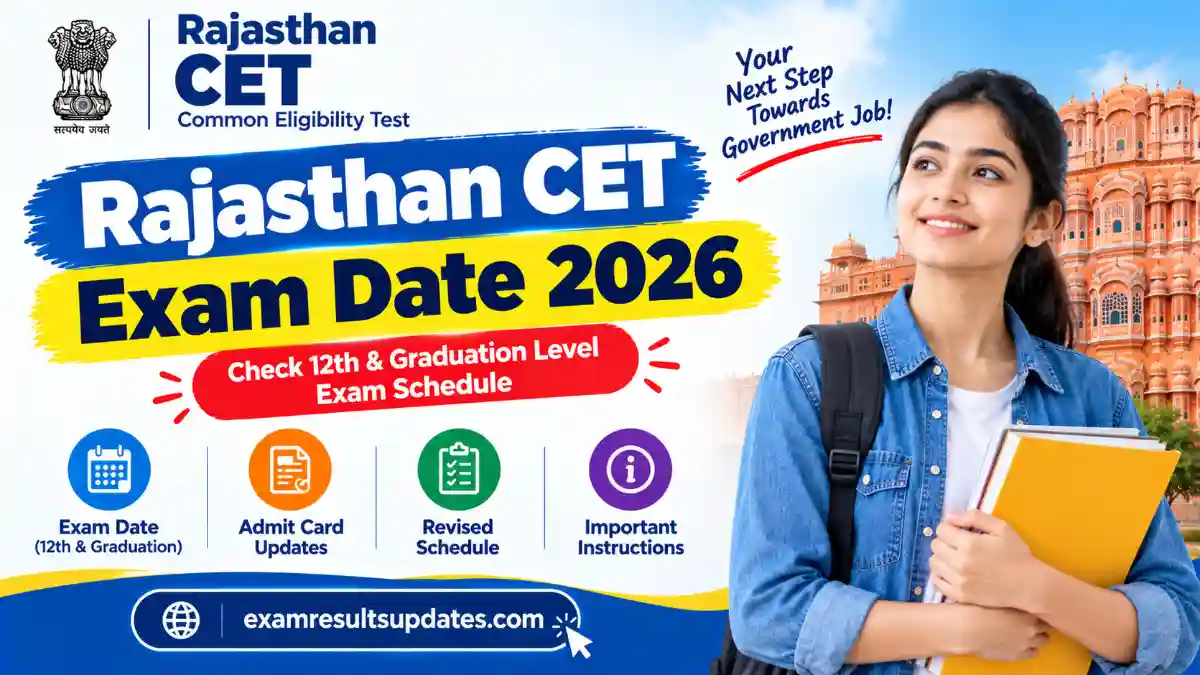 Rajasthan CET Exam Date 2026