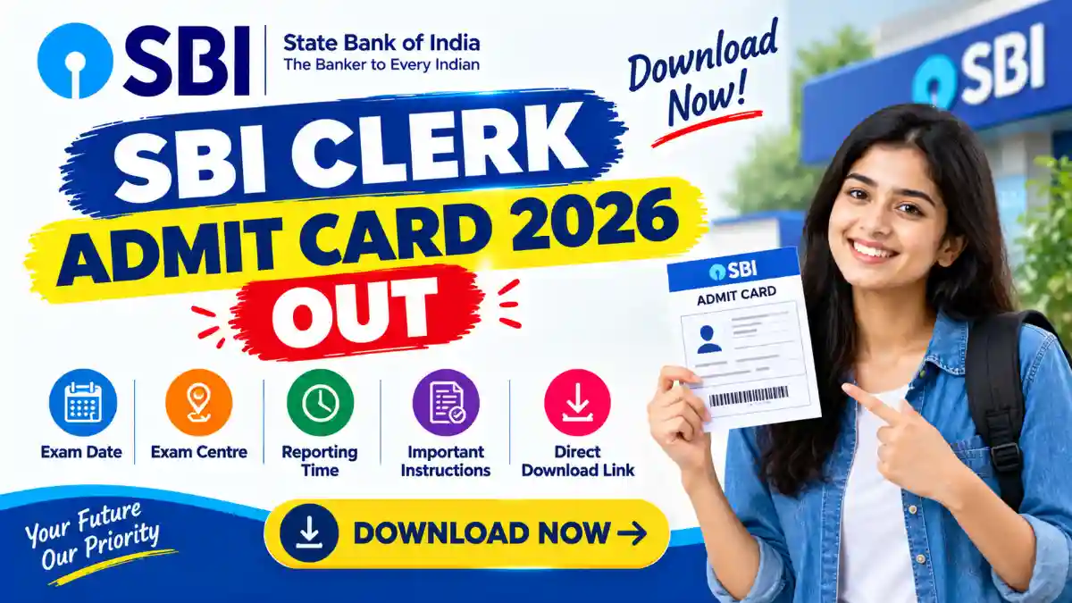 SBI Clerk Admit Card 2026 Out