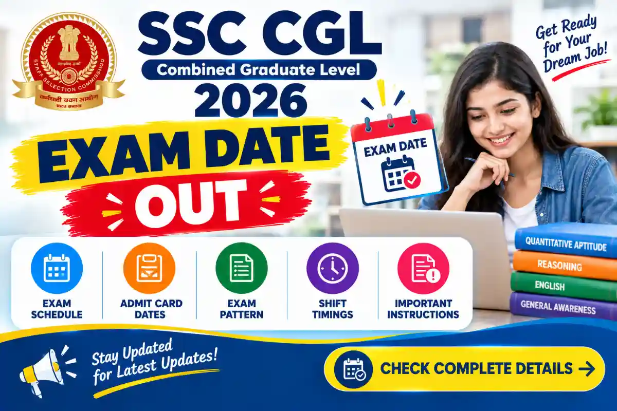 SSC CGL 2026 Exam Date Out