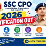 SSC CPO 2026 Notification OUT