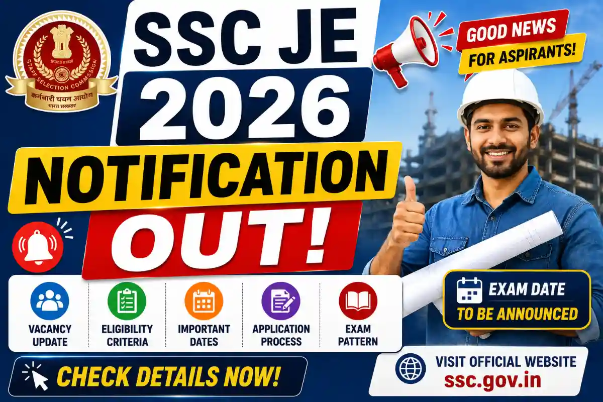 SSC JE 2026 Notification OUT