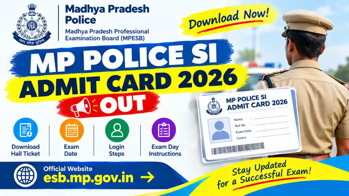 MP Police SI Admit Card 2026