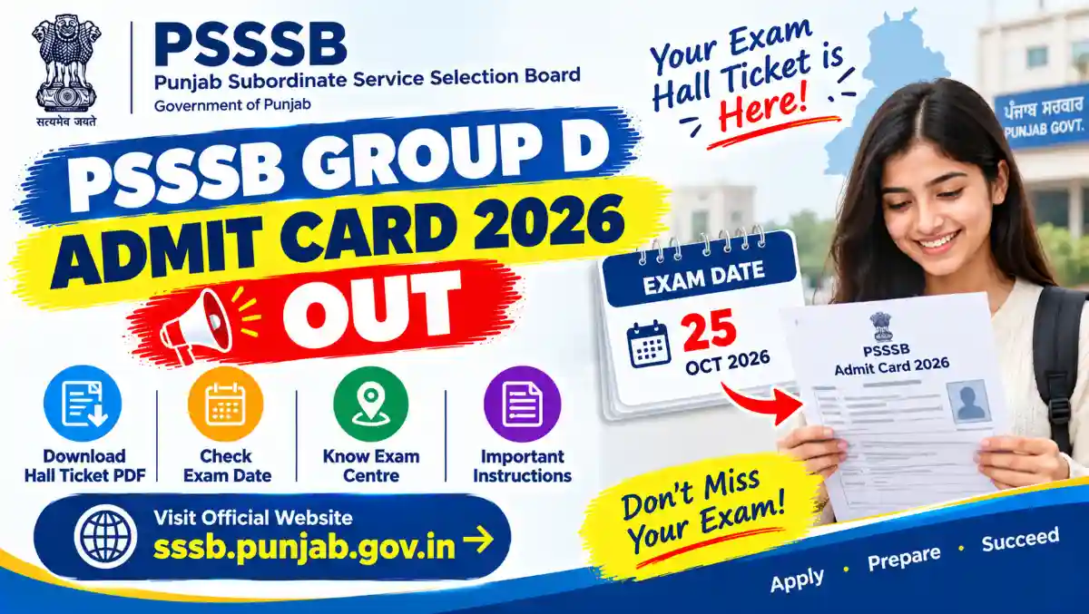 PSSSB Group D Admit Card 2026 Out