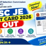 SSC JE Admit Card 2026