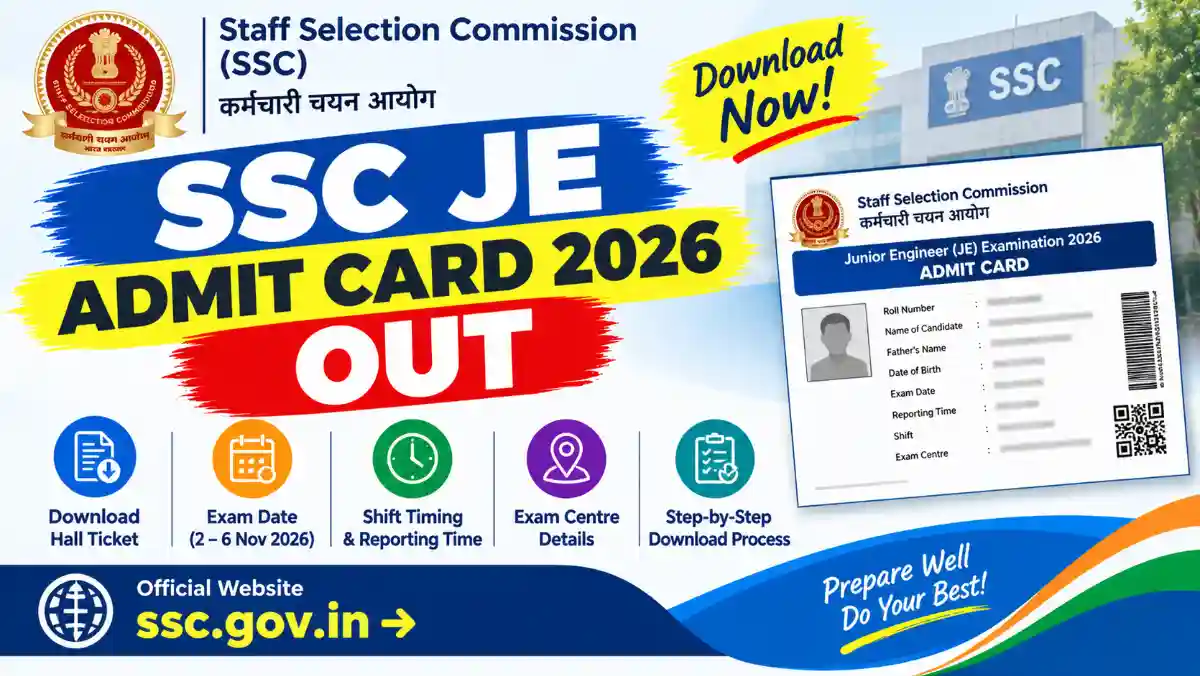 SSC JE Admit Card 2026